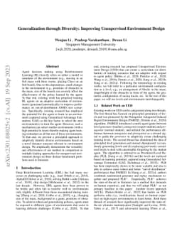 Generalization through Diversity: Improving Unsupervised Environment
  Design