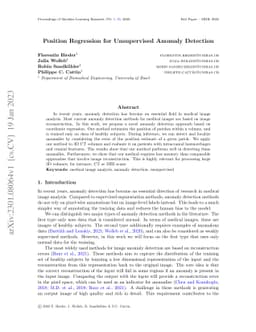 Position Regression for Unsupervised Anomaly Detection