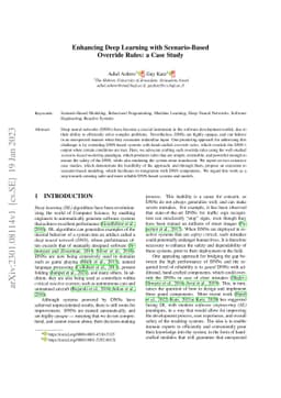 Enhancing Deep Learning with Scenario-Based Override Rules: a Case Study
