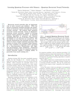 Learning Quantum Processes with Memory -- Quantum Recurrent Neural
  Networks