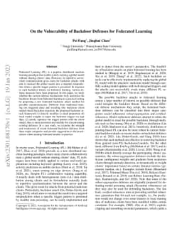 On the Vulnerability of Backdoor Defenses for Federated Learning