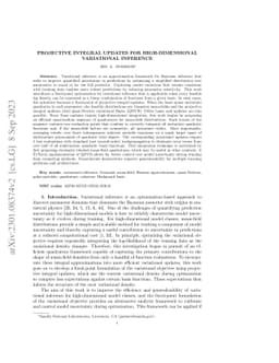 Projective Integral Updates for High-Dimensional Variational Inference