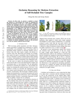 Occlusion Reasoning for Skeleton Extraction of Self-Occluded Tree
  Canopies