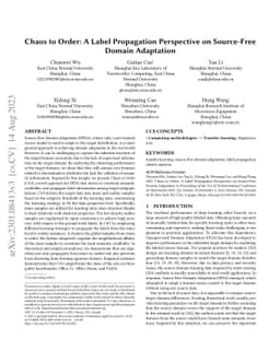 Chaos to Order: A Label Propagation Perspective on Source-Free Domain
  Adaptation