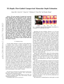 FG-Depth: Flow-Guided Unsupervised Monocular Depth Estimation