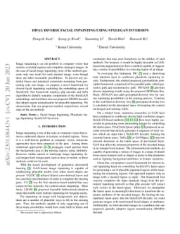 DIFAI: Diverse Facial Inpainting using StyleGAN Inversion