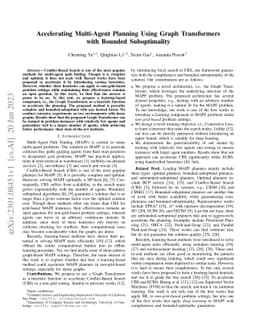 Accelerating Multi-Agent Planning Using Graph Transformers with Bounded
  Suboptimality