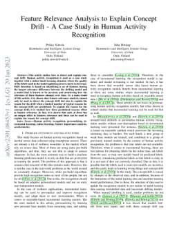 Feature Relevance Analysis to Explain Concept Drift -- A Case Study in
  Human Activity Recognition