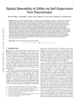 Spatial Steerability of GANs via Self-Supervision from Discriminator