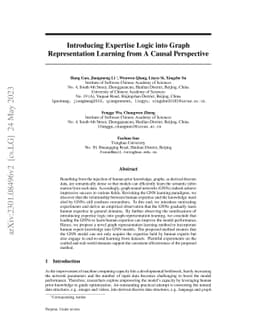 Introducing Expertise Logic into Graph Representation Learning from A
  Causal Perspective
