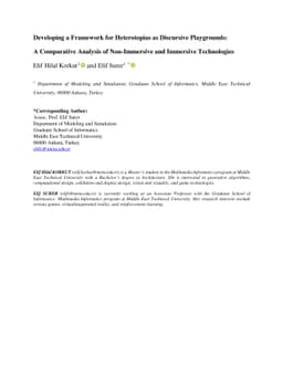 Developing a Framework for Heterotopias as Discursive Playgrounds: A
  Comparative Analysis of Non-Immersive and Immersive Technologies