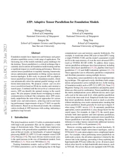 ATP: Adaptive Tensor Parallelism for Foundation Models