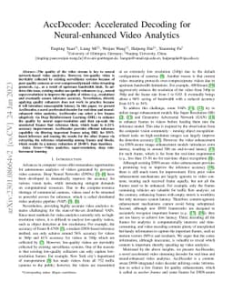 AccDecoder: Accelerated Decoding for Neural-enhanced Video Analytics