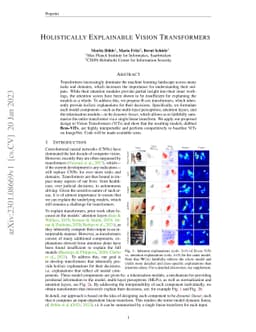 Holistically Explainable Vision Transformers