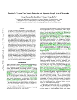DoubleH: Twitter User Stance Detection via Bipartite Graph Neural
  Networks