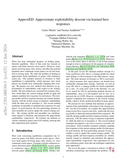 ApproxED: Approximate exploitability descent via learned best responses