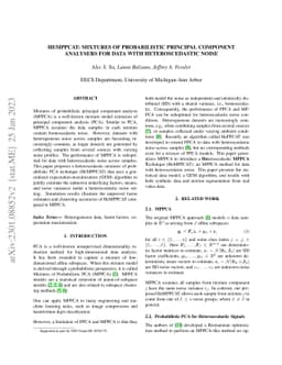 HeMPPCAT: Mixtures of Probabilistic Principal Component Analysers for
  Data with Heteroscedastic Noise