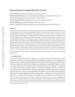 Rationalization for Explainable NLP: A Survey