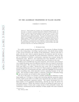 On the Algebraic Properties of Flame Graphs