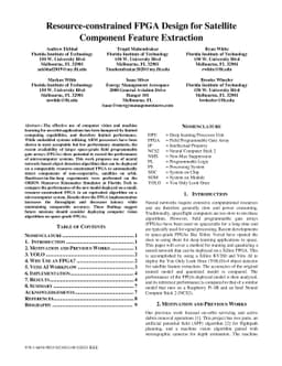Resource-constrained FPGA Design for Satellite Component Feature
  Extraction
