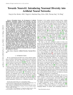 Towards NeuroAI: Introducing Neuronal Diversity into Artificial Neural
  Networks