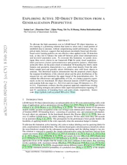 Exploring Active 3D Object Detection from a Generalization Perspective