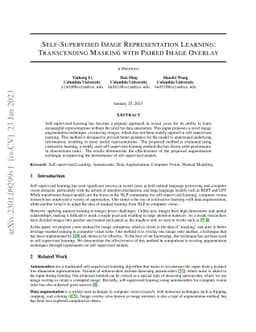 Self-Supervised Image Representation Learning: Transcending Masking with
  Paired Image Overlay