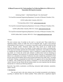AI-Based Framework for Understanding Car Following Behaviors of Drivers
  in A Naturalistic Driving Environment