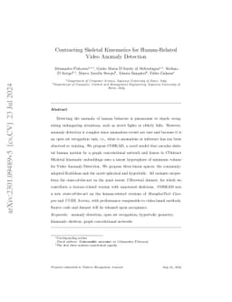 Contracting Skeletal Kinematics for Human-Related Video Anomaly
  Detection