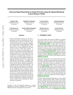 Characterizing Polarization in Social Networks using the Signed
  Relational Latent Distance Model