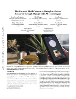 The Entoptic Field Camera as Metaphor-Driven Research-through-Design
  with AI Technologies