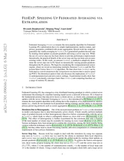 FedExP: Speeding Up Federated Averaging via Extrapolation