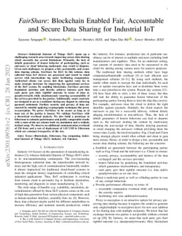 FairShare: Blockchain Enabled Fair, Accountable and Secure Data Sharing
  for Industrial IoT