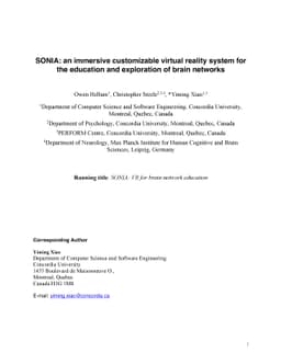 SONIA: an immersive customizable virtual reality system for the
  education and exploration of brain networks