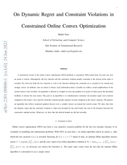 On Dynamic Regret and Constraint Violations in Constrained Online Convex
  Optimization