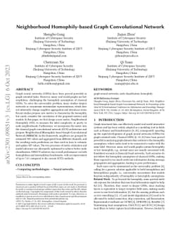 Neighborhood Homophily-based Graph Convolutional Network