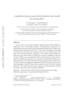 A predictive physics-aware hybrid reduced order model for reacting flows