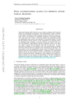 Data Augmentation Alone Can Improve Adversarial Training