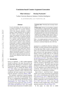 Conclusion-based Counter-Argument Generation