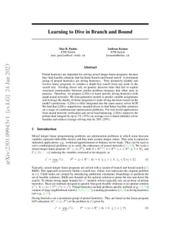 Learning To Dive In Branch And Bound