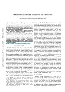 Differentiable Forward Kinematics for TensorFlow 2