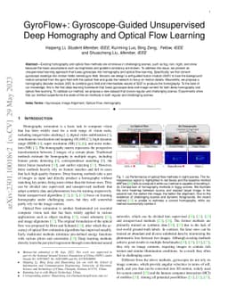 GyroFlow+: Gyroscope-Guided Unsupervised Deep Homography and Optical
  Flow Learning