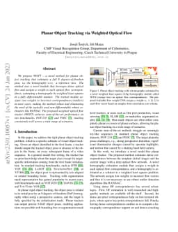 Planar Object Tracking via Weighted Optical Flow