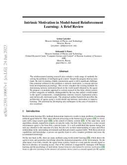 Intrinsic Motivation in Model-based Reinforcement Learning: A Brief
  Review