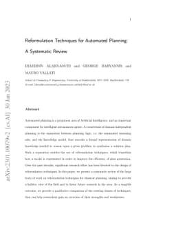 Reformulation Techniques for Automated Planning: A Systematic Review