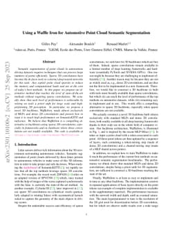 Using a Waffle Iron for Automotive Point Cloud Semantic Segmentation