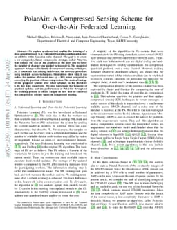 PolarAir: A Compressed Sensing Scheme for Over-the-Air Federated
  Learning