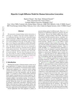 Bipartite Graph Diffusion Model for Human Interaction Generation