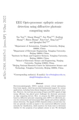 EEG Opto-processor: epileptic seizure detection using diffractive
  photonic computing units