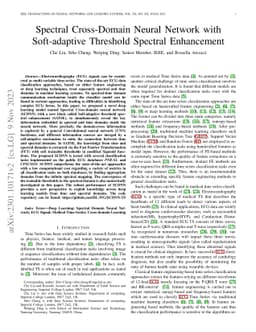 Spectral Cross-Domain Neural Network with Soft-adaptive Threshold
  Spectral Enhancement